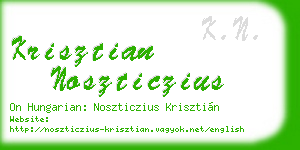 krisztian noszticzius business card